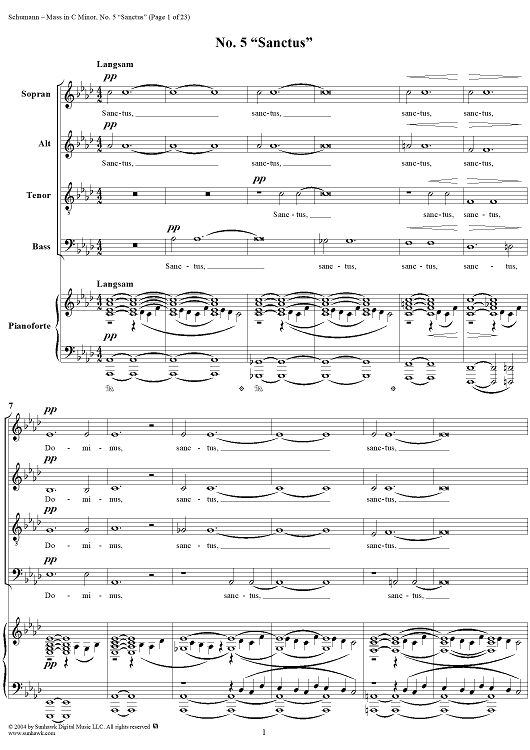 Mass in C Minor, Op. 147: No. 5, Sanctus