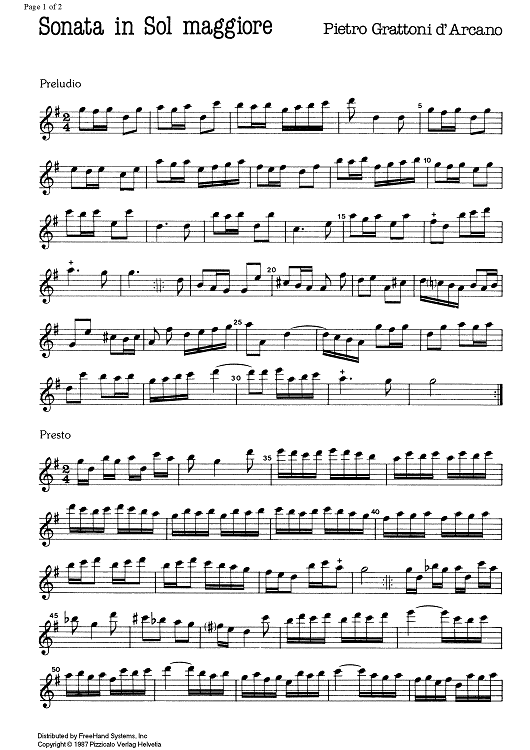 Sonata G Major - Flute