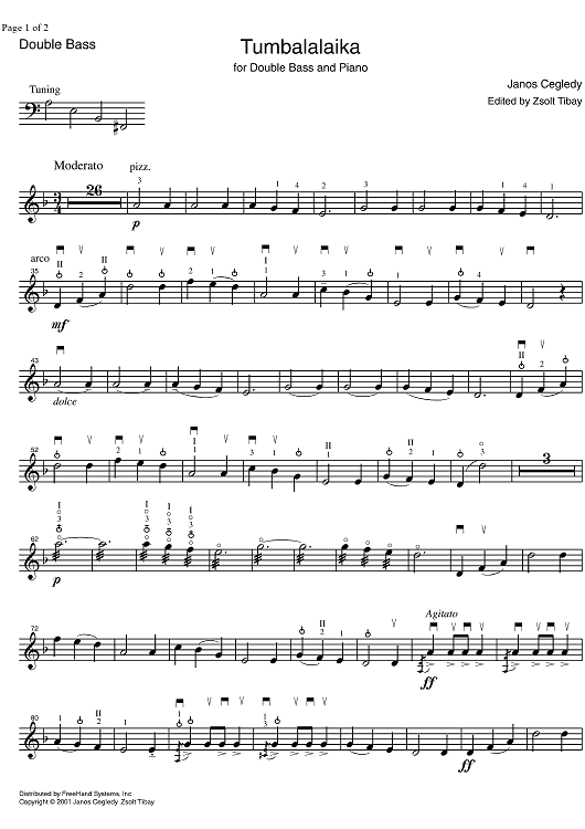 Tumbalalaika - Double Bass