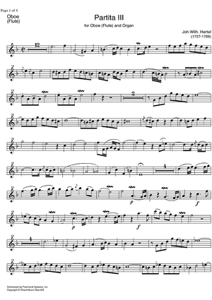 Partita No. 3 d minor - Flute/Oboe
