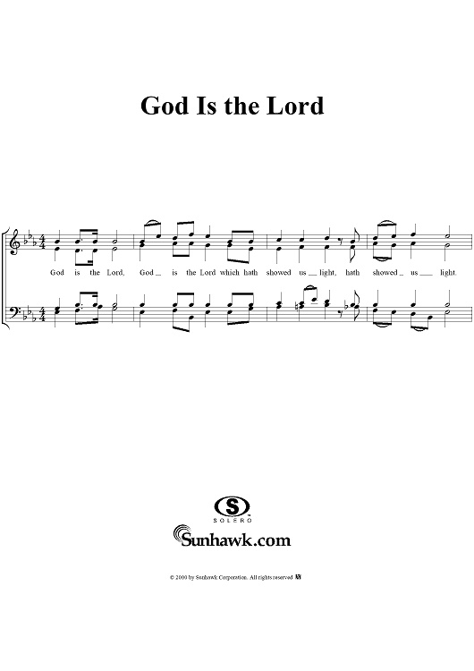God is the Lord