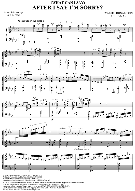 (What Can I Say) After I Say I'm Sorry?