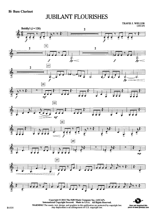 Jubilant Flourishes - Bb Bass Clarinet
