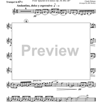 Andantino - From "Quartet in G minor, Op. 10, Mvt. III" - Trumpet 1 in Bb