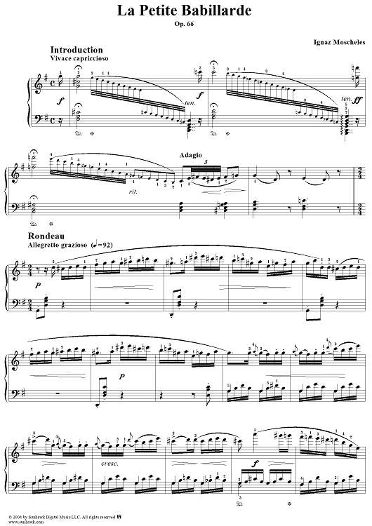 La Petite Babillarde, Op. 66