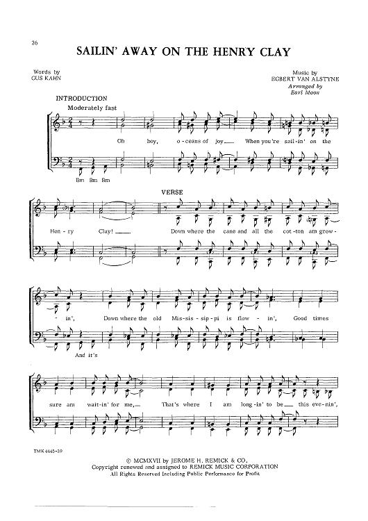 Sailin' Away On The Henry Clay