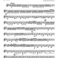 First Movement from Quartet No. 4 in C (K. 157) - Bass Clarinet