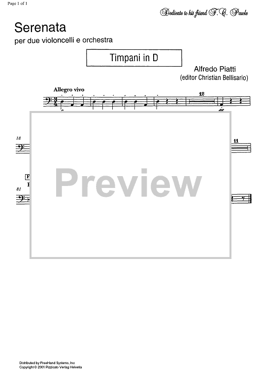 Serenata - Percussion