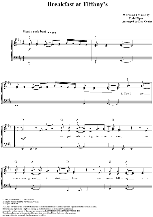 Breakfast at Tiffany's