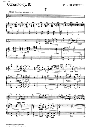 Concerto Op.10 - Score