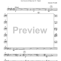 Danza Pastorale - from Concerto in E Major, Op. 8 #1 - "Spring" - Part 3 Cello or Bassoon