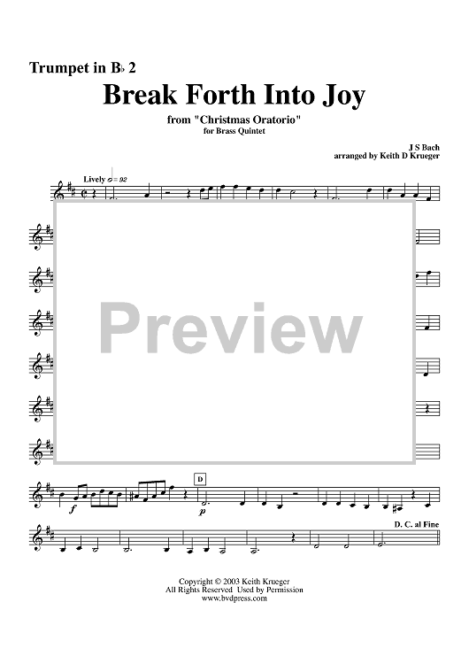 Break Forth Into Joy - Trumpet 2