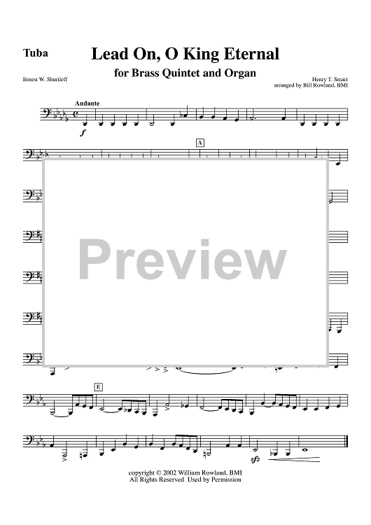 Lead On, O King Eternal - Tuba