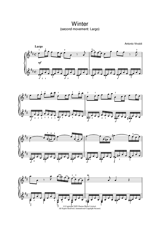 Winter (second movement: Largo)