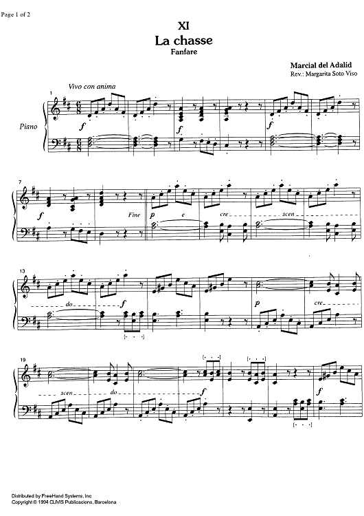La chasse from "Enfantillages" - Piano