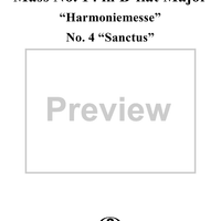 Mass No. 14 in B-flat Major, "Harmoniemesse"/"Wind Band Mass": No. 4. Sanctus