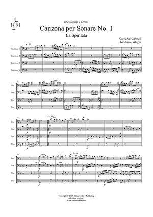 Canzona per Sonare No. 1 - La Spiritata - Score