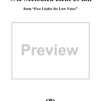 Five Lieder for Low Voice, Op. 105, No. 1, Wie Melodien zieht es mir
