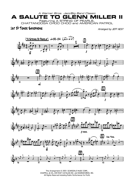 A Salute to Glenn Miller II - B-flat Tenor Saxophone 1