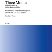Three Motets - Choral Score