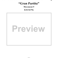 Serenade no. 10 in B-Flat Major, Movement 5, K361(K370a)  ("Gran Partita") - Full Score
