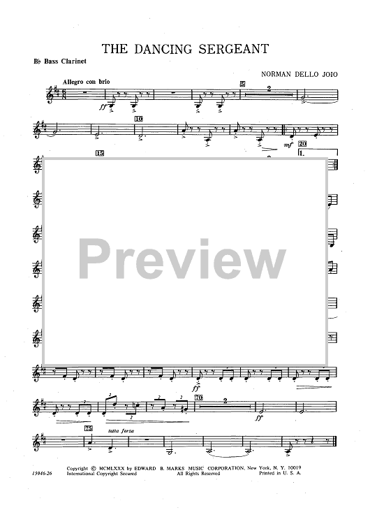 The Dancing Sergeant - Bass Clarinet in Bb