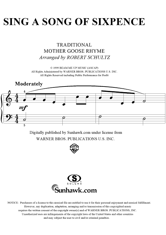 Sing a Song of Sixpence