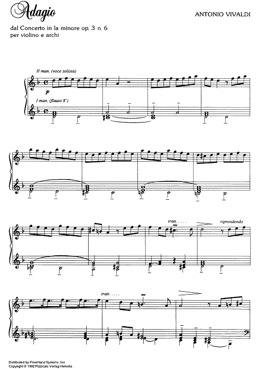 Adagio from Op. 3 No. 6