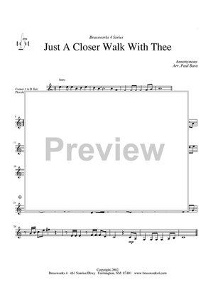 Just a Closer Walk with Thee - Cornet 1 in B-flat/Piccolo