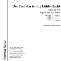 Der Tod, das ist die kühle Nacht Op.96 No. 1