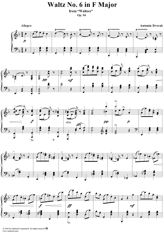 Waltz No. 6 in F major - From |