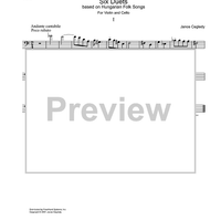 Duet No. 1 from 6 duets based on Hungarian Folk Songs - Cello