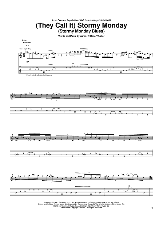 (They Call It) Stormy Monday (Stormy Monday Blues)