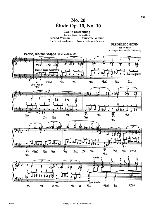 No. 20 - Étude Op. 10, No. 10 (Second Version)