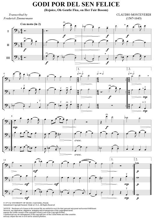 Trios and Quartets for Double Basses, Volume II