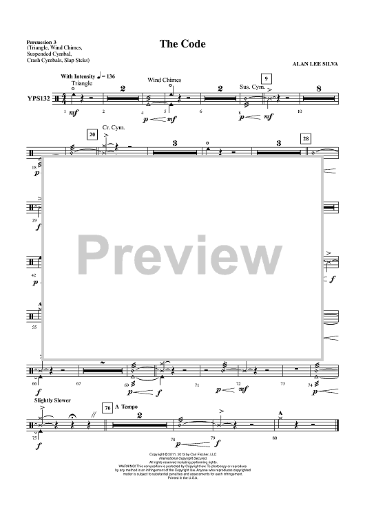 The Code (March) - Percussion 3