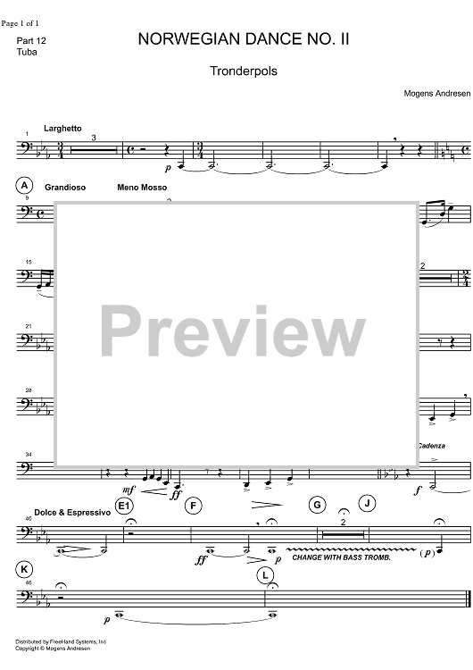 Norwegian Dance No. 2 - Tuba