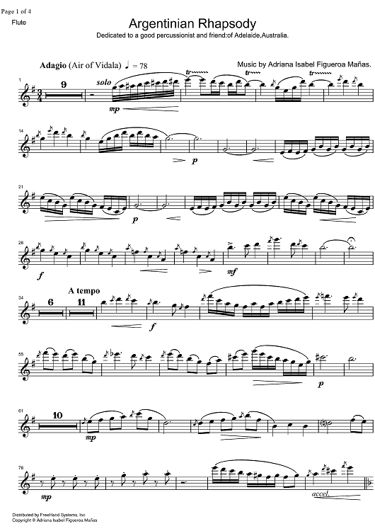 Argentinian Rhapsody - Flute