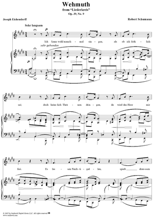 Liederkreis, Op. 39: No. 9, Wehmuth