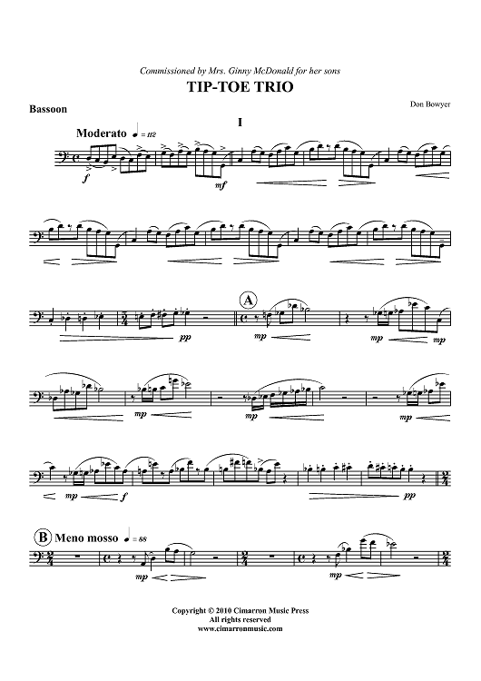 Tip-Toe Trio - Bassoon