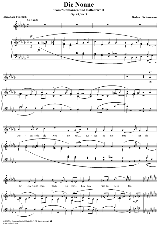 Die Nonne, Op. 49, No. 3