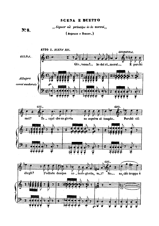 Rigoletto, Act 1, No. 8: Signor nè Principe io lo vorrei