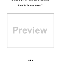 Concerto in E Minor    - from "L'Estro Armonico" - Op. 3/4  (RV550) - Violin 4