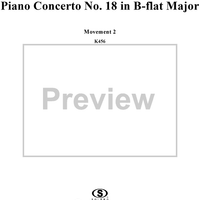 Piano Concerto No. 18 in B-flat Major, Movement 2 (K456) - Full Score