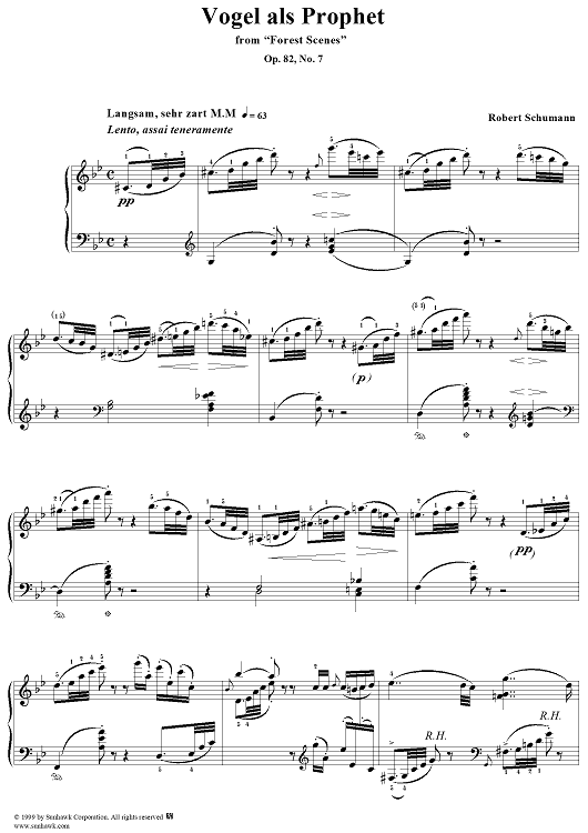 Waldszenen, Op. 82, No. 7 Vogel als Prophet