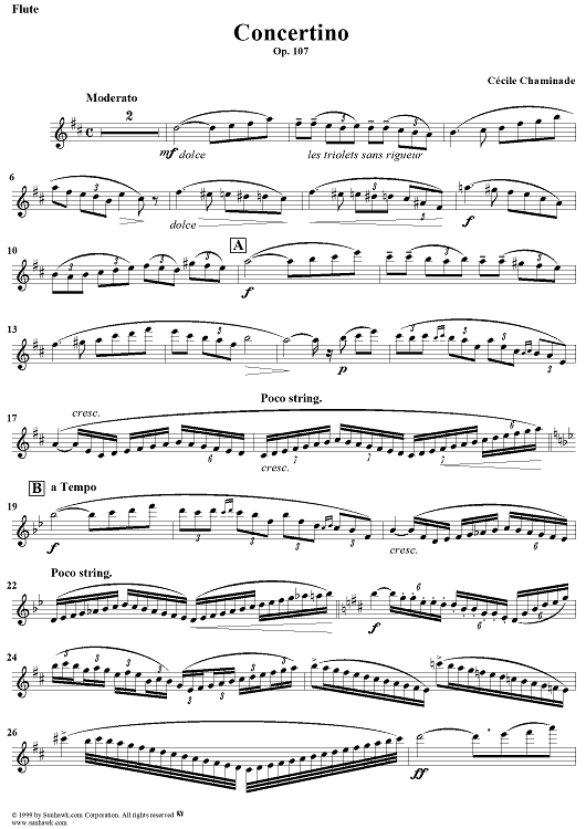 Concertino, Op. 107 - Flute