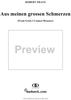 Twelve Songs, op. 5, no. 1: From Grief, I Cannot Measure  (Aus meinen grossen Schmerzen)
