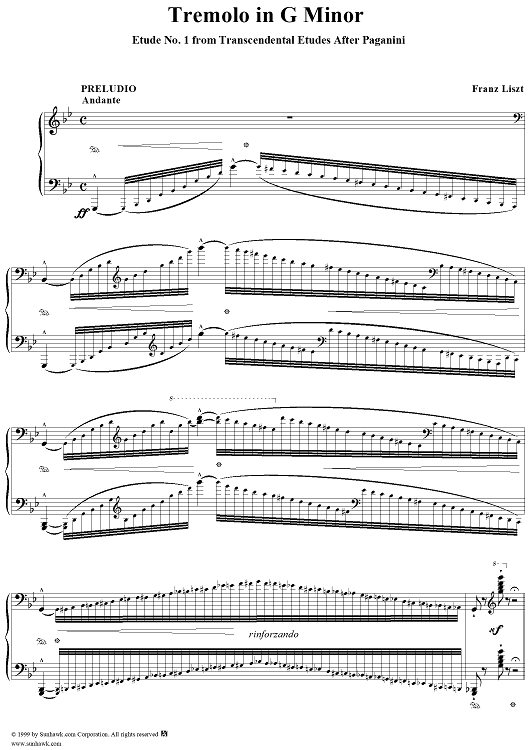 Paganini Etudes, No. 1: Tremolo