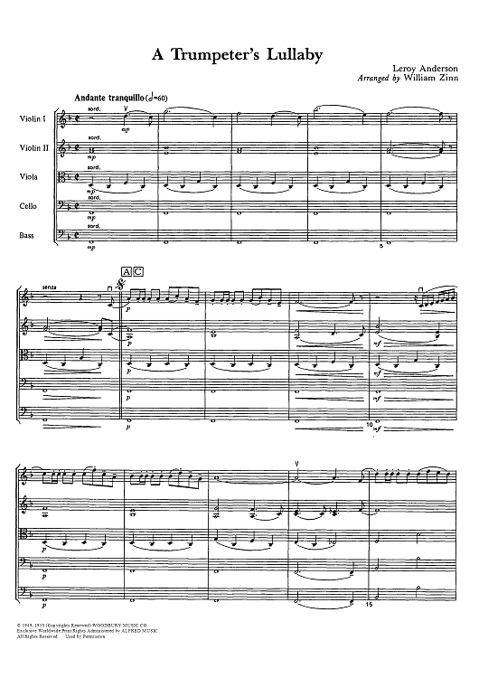 A Trumpeter's Lullaby - Score