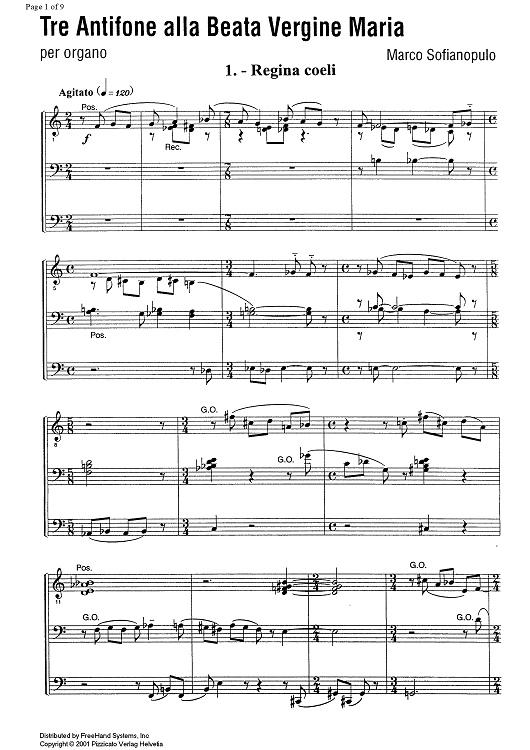 3 Antifone alla Beata Vergine Maria